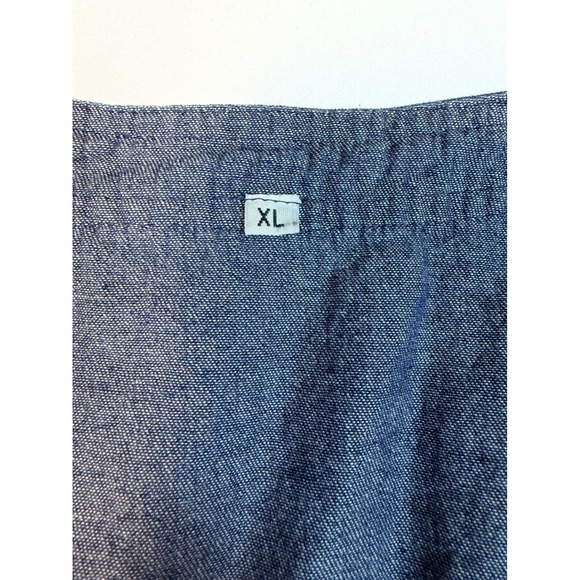 Womens Denim Paisley Vest XL Button Front Boho Casual Outerwear - Picture 2 of 6